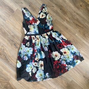 Fall Floral Sleeveless Dress